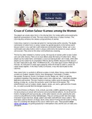 Craze of Cotton Salwar Kameez among the Women.pdf